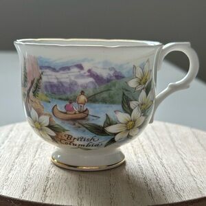 Vintage Sadler Wellington British Columbia Canoe Fine Bone China TeaCup.